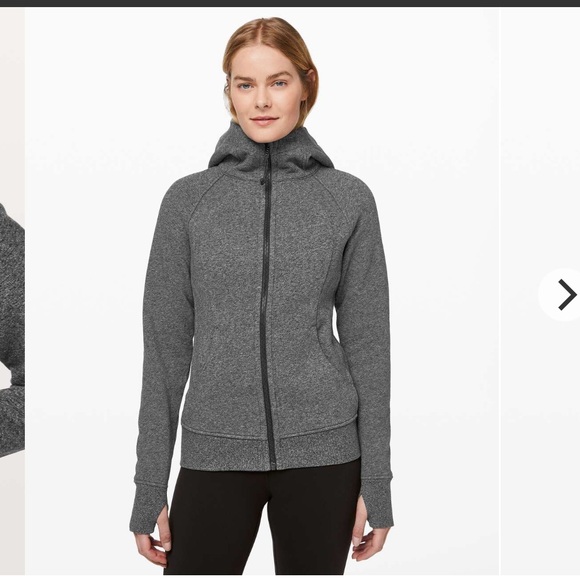 lululemon athletica Tops - Lululemon Scuba Hoodie Heathered Speckled Black Women’s Size 4